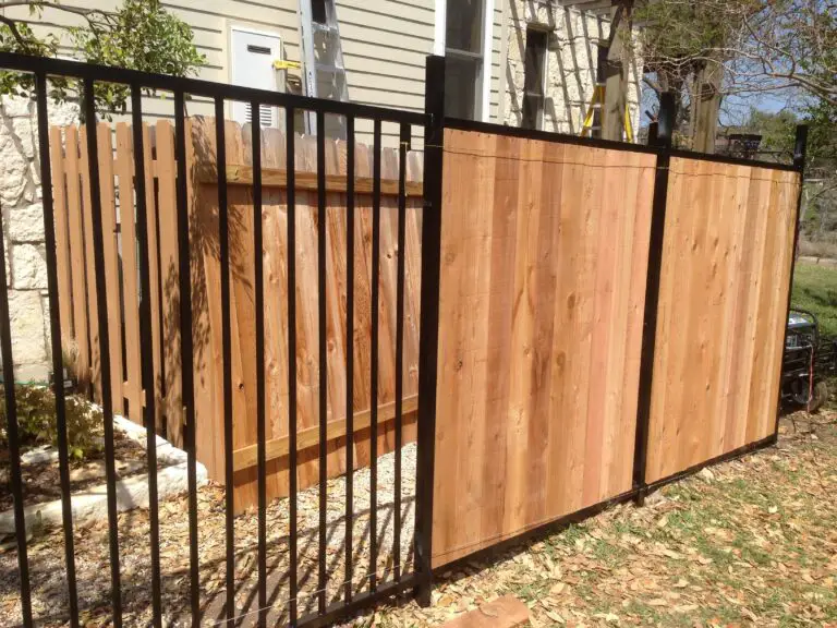 How to Add Wood to Wrought Iron Fence