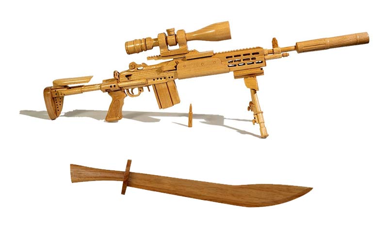 wooden weapons