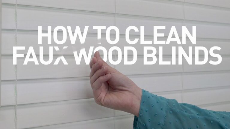 How Do You Clean Faux Wood Blinds