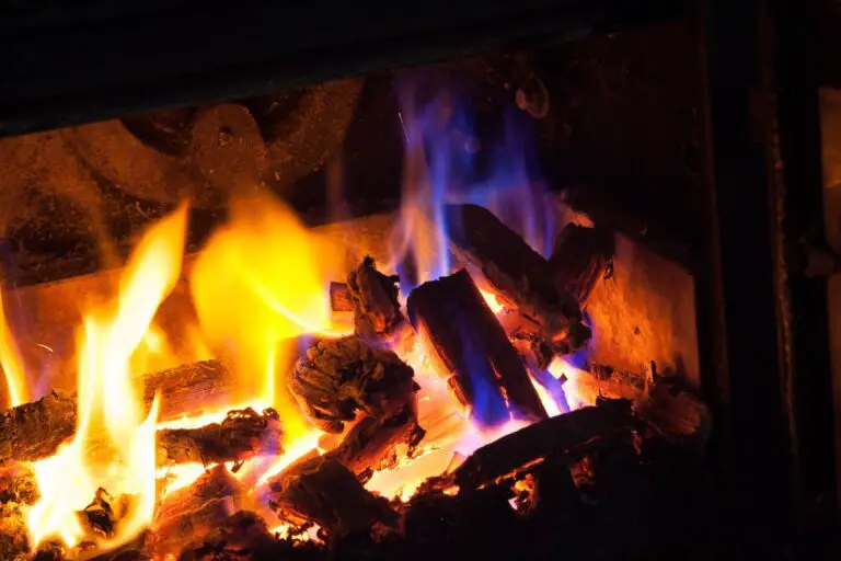 What Causes Blue Flames in a Wood Fire