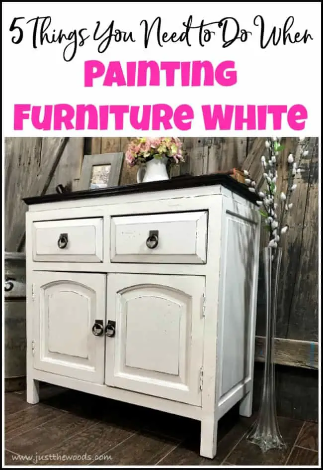 How to Paint Wood Furniture White