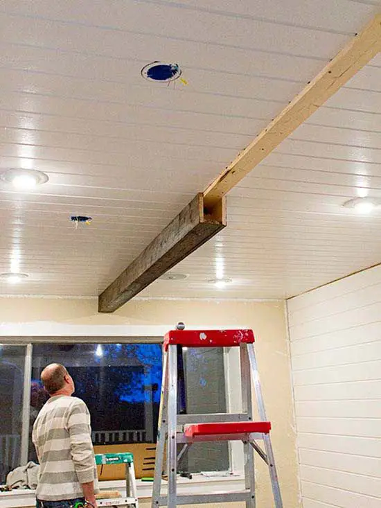 How to Install Real Wood Beams on Ceiling