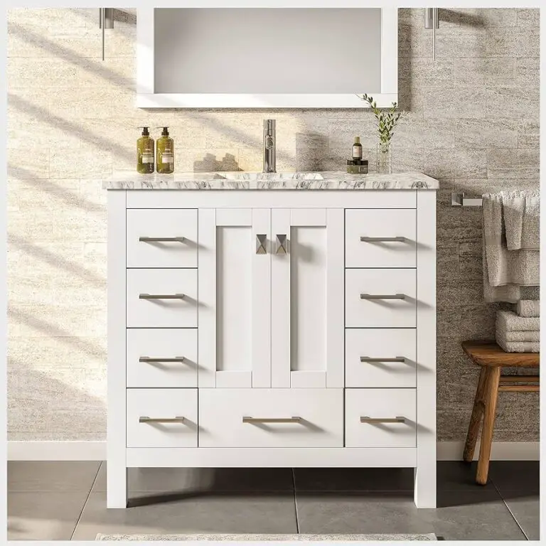White Vanity With Wood Top: Stylish and Functional Bathroom Upgrade